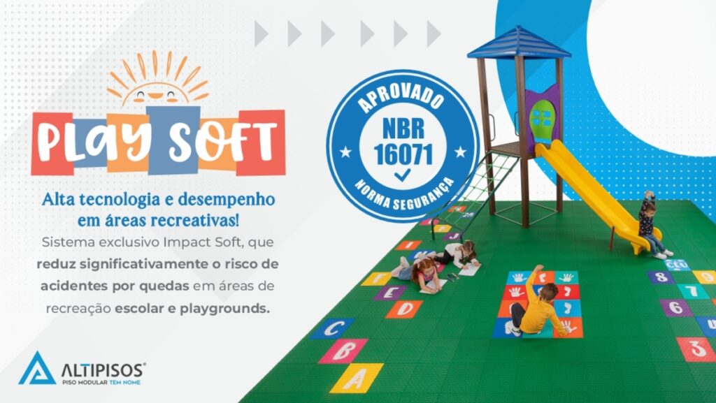 área de recreação infantil com segurança e conforto